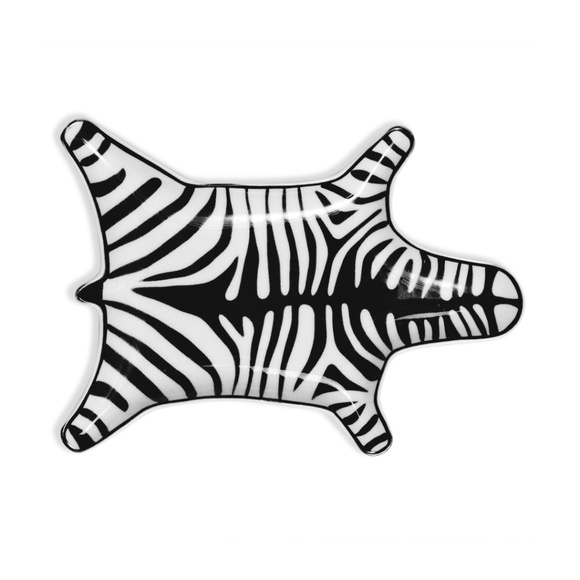 NEW Jonathan Adler Zebra Dish - Black - Picture 1 of 2
